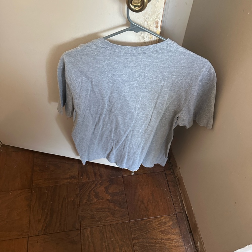 Nike Heather Gray Tee with White Swoosh - Picture 3 of 3